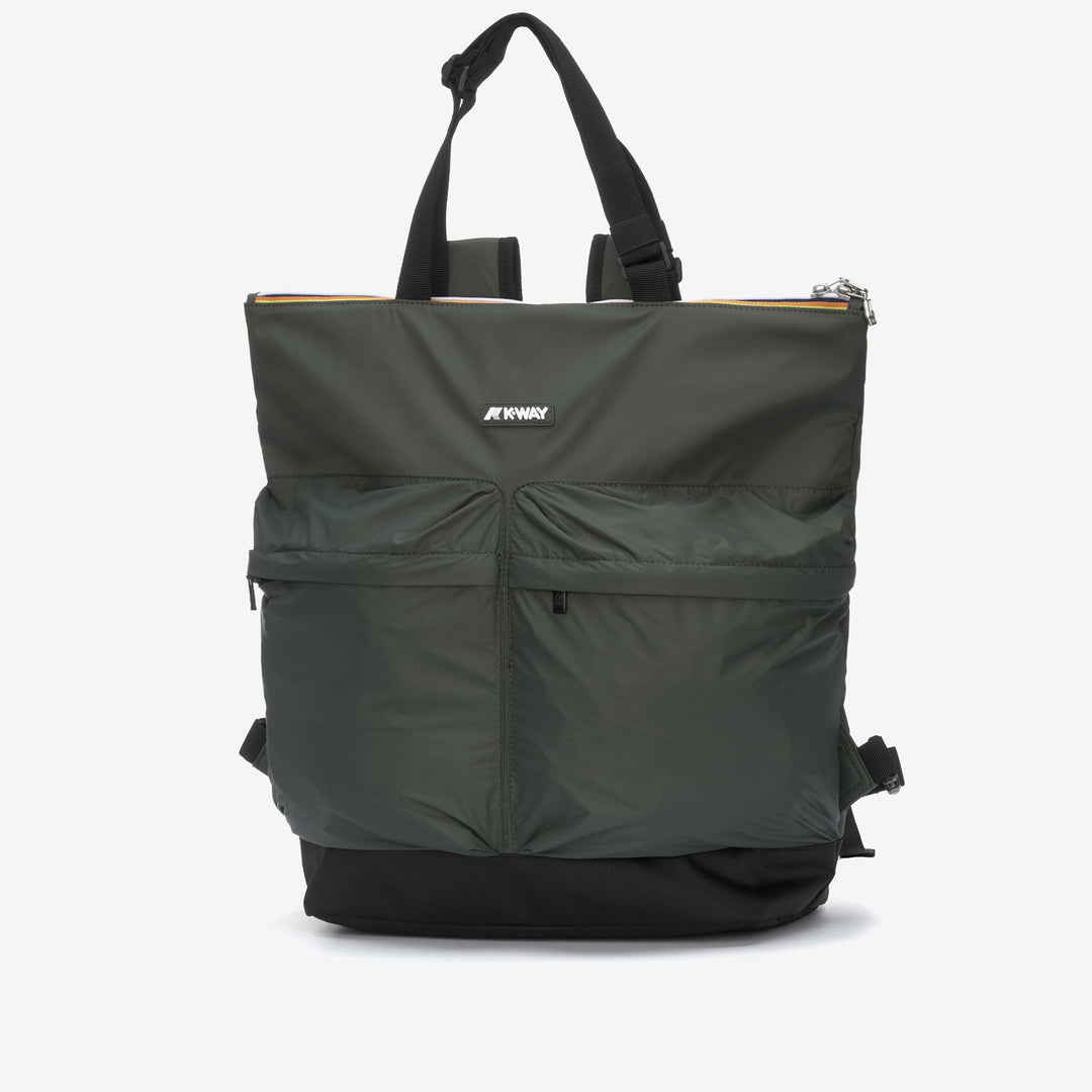 Bolsa de compras unisex impermeable de color verde negruzco con correas ajustables main