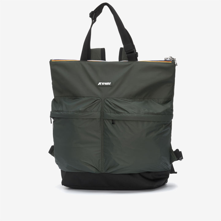 Bolsa de compras unisex impermeable de color verde negruzco con correas ajustables 2