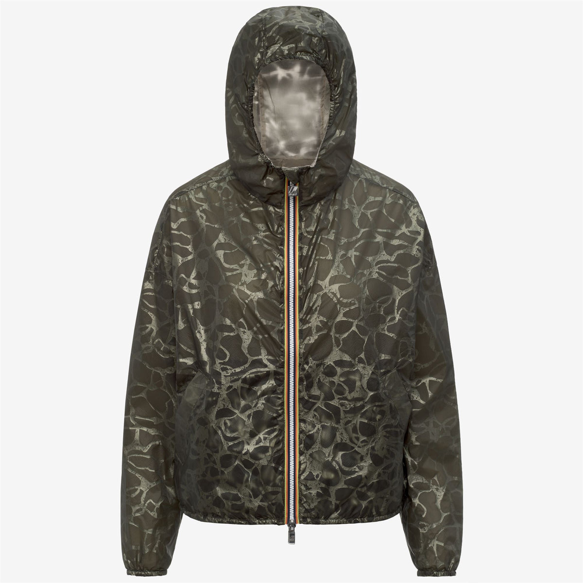 Jackets_Woman_LAURETTE SUPER LIGHT LAMI DOUBLE_Short_Green Lichen - BEIGE LT - Commercial 1