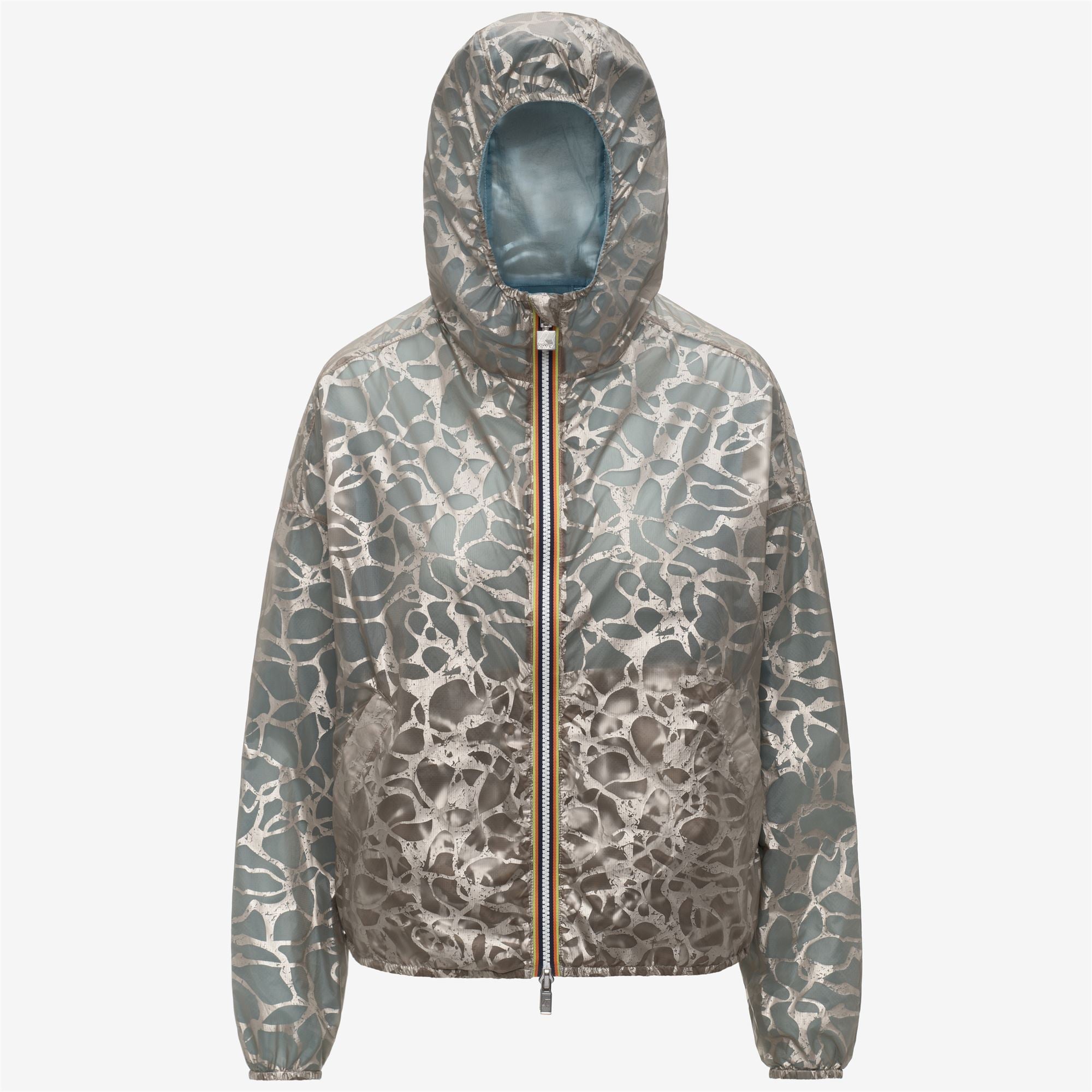 Jackets_Woman_LAURETTE SUPER LIGHT LAMI DOUBLE_Short_Beige-Blue Laminated - Commercial 1