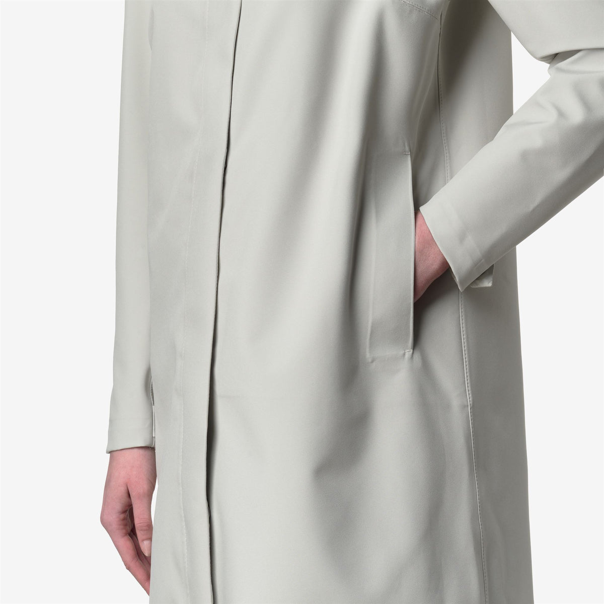 Jackets_Woman_DUKESSE BONDED JERSEY_3/4 Length_BEIGE LT - Commercial 7