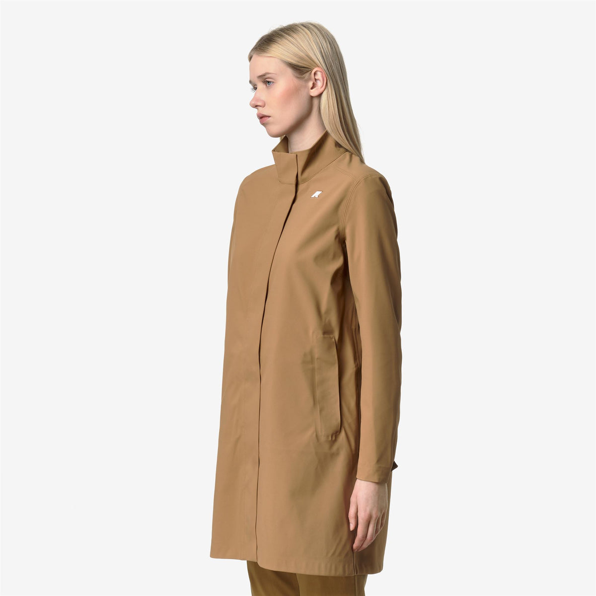Jackets_Woman_DUKESSE BONDED JERSEY_3/4 Length_Brown Bistre - Commercial 5