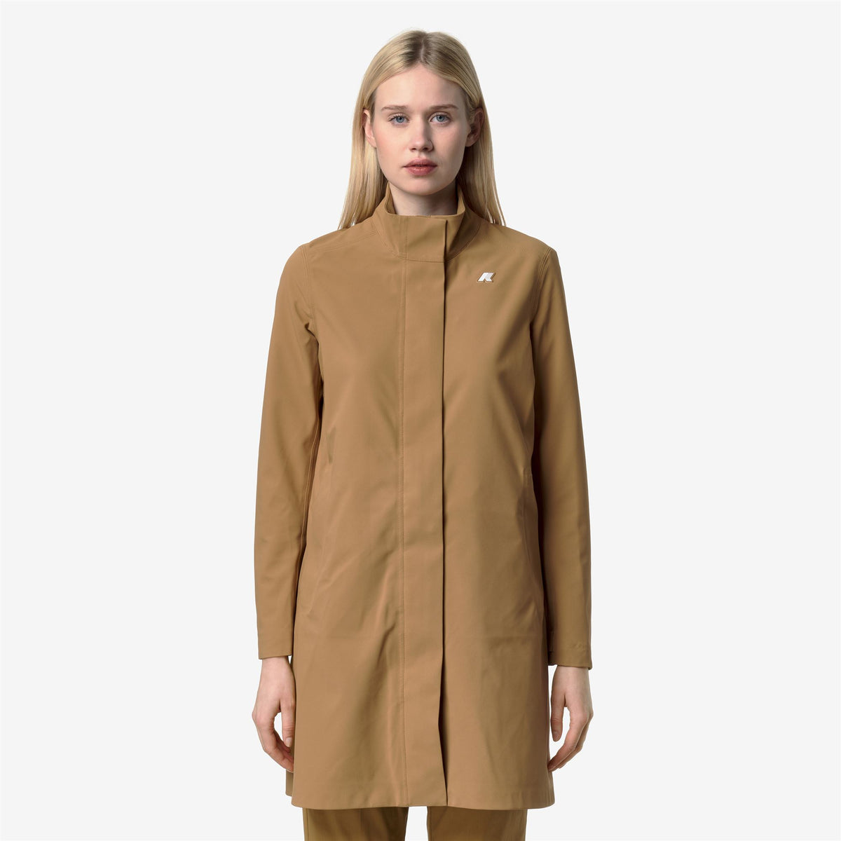 Jackets_Woman_DUKESSE BONDED JERSEY_3/4 Length_Brown Bistre - Commercial 4