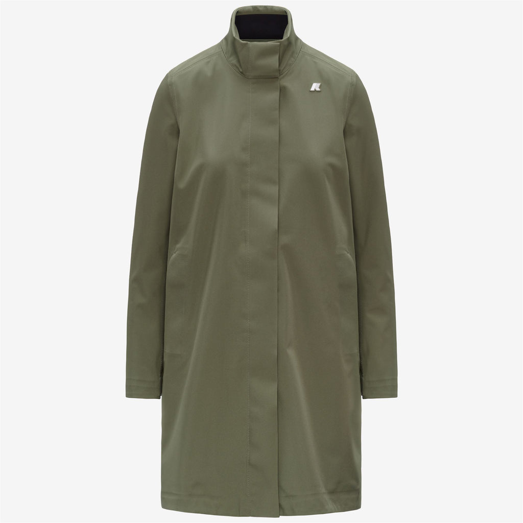 Jackets_Woman_DUKESSE BONDED JERSEY_3/4 Length_Green Lichen - Commercial 1
