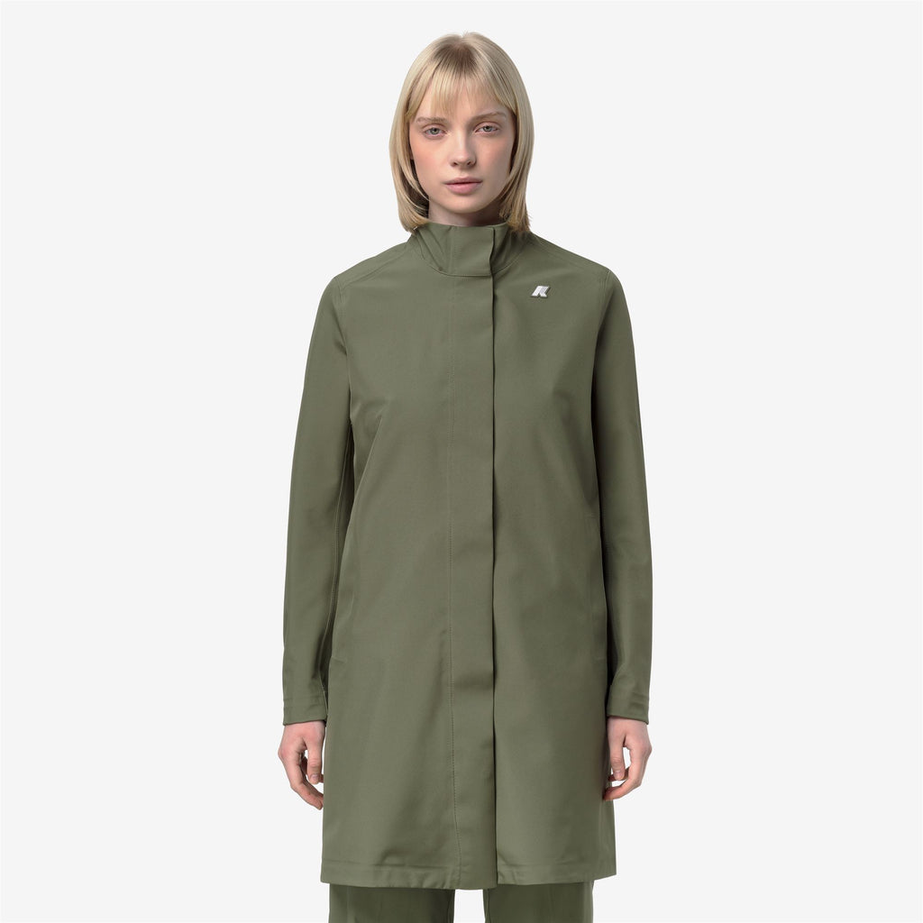 Jackets_Woman_DUKESSE BONDED JERSEY_3/4 Length_Green Lichen - Commercial 4