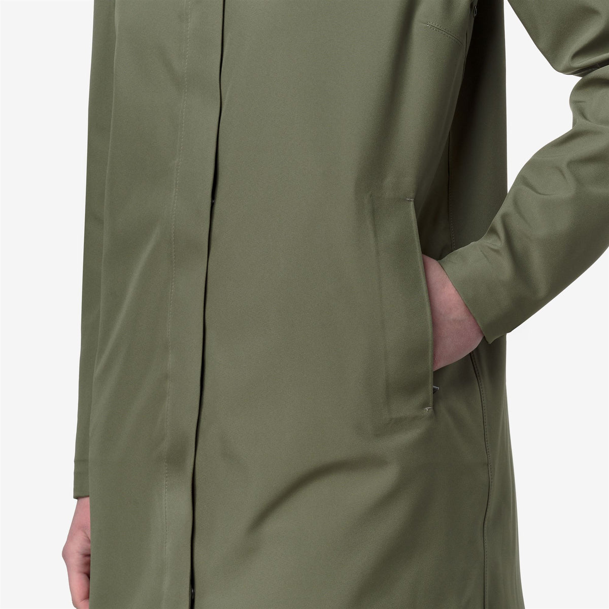 Jackets_Woman_DUKESSE BONDED JERSEY_3/4 Length_Green Lichen - Commercial 7