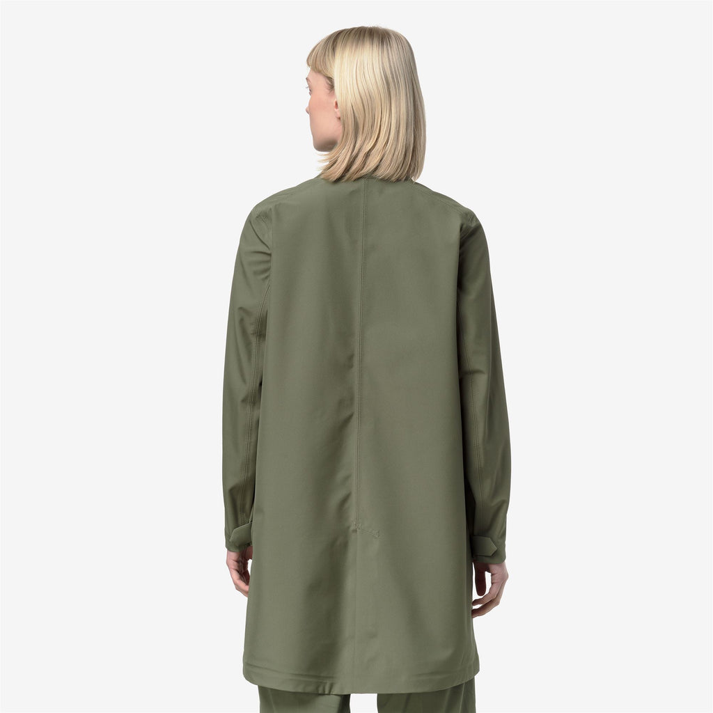 Jackets_Woman_DUKESSE BONDED JERSEY_3/4 Length_Green Lichen - Commercial 6