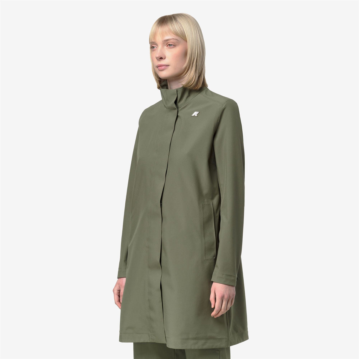 Jackets_Woman_DUKESSE BONDED JERSEY_3/4 Length_Green Lichen - Commercial 5
