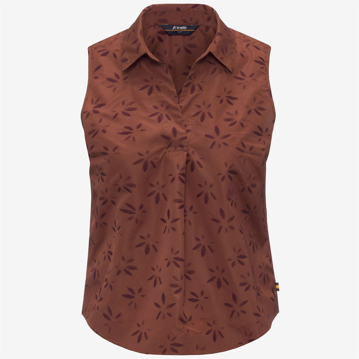 Shirts_Woman_ANTY EMBY JACQUARD_Top_BROWN - VIOLET JACQUARD - Brown Reddish - Violet Burnished - Commercial 1
