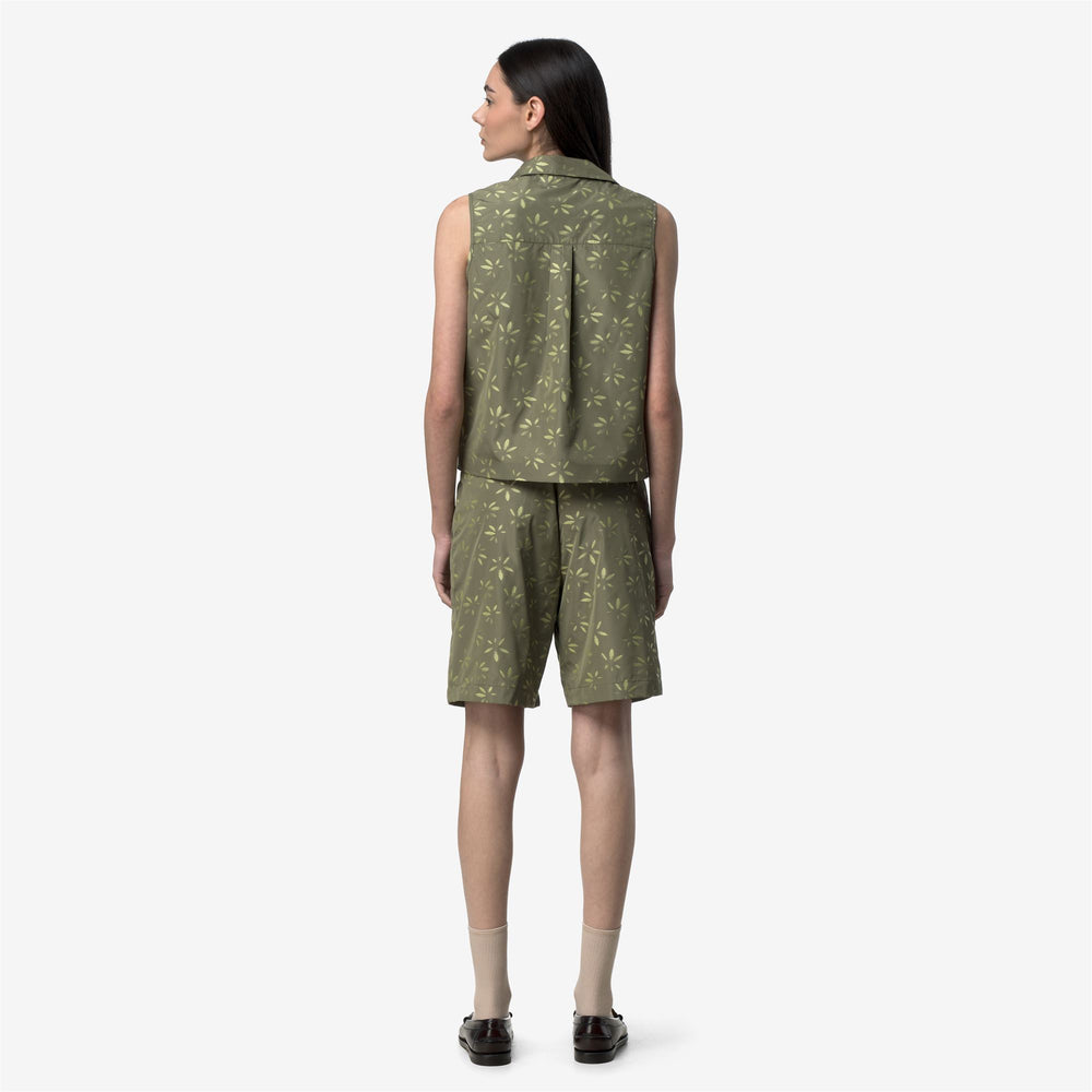 Green lime Women's Jacquard Shirt with Floral Embroidery 02