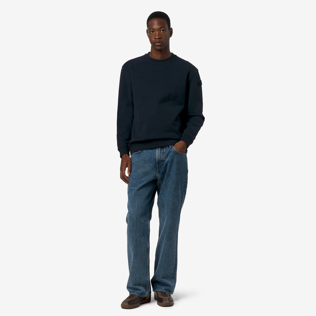 Fleece_Man_PERRU COTTON CASHMERE_Jumper_Blue Depth - Commercial 7