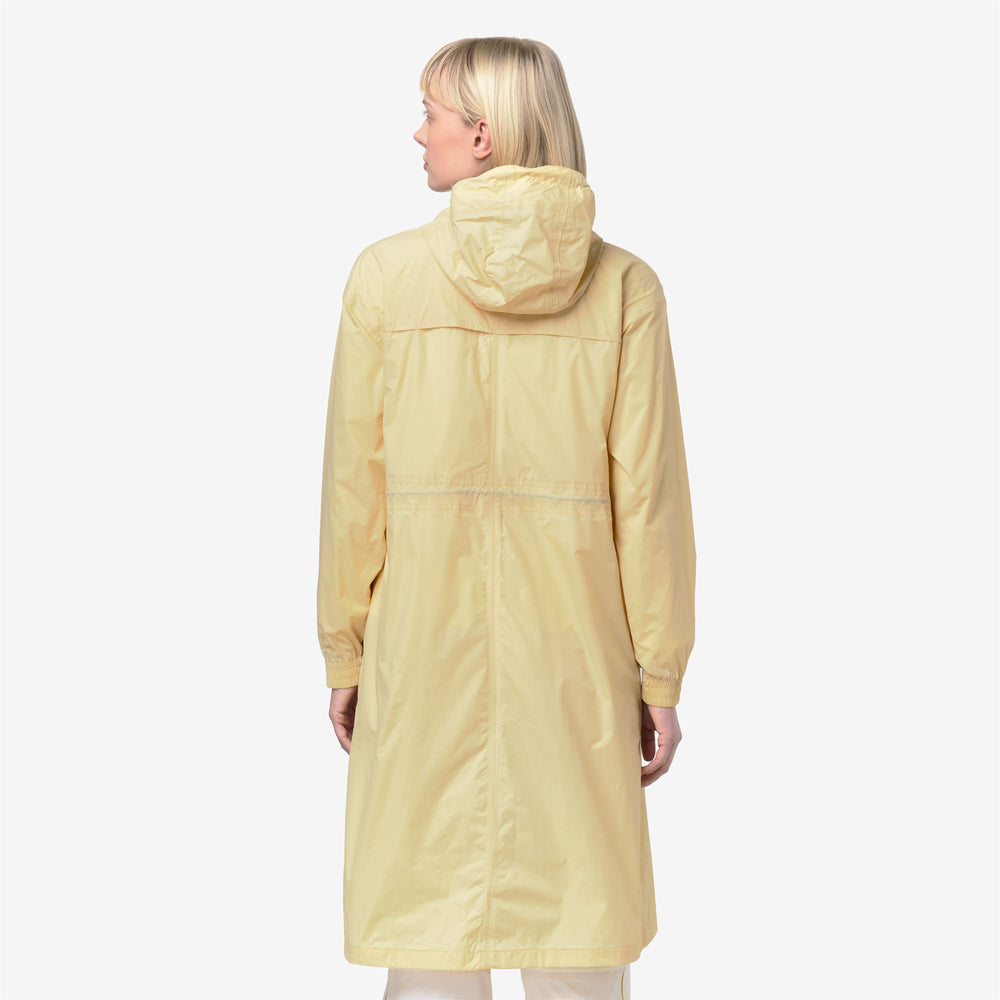 Beige Women's Waterproof 3/4 Length Jacket with Packable Design 02