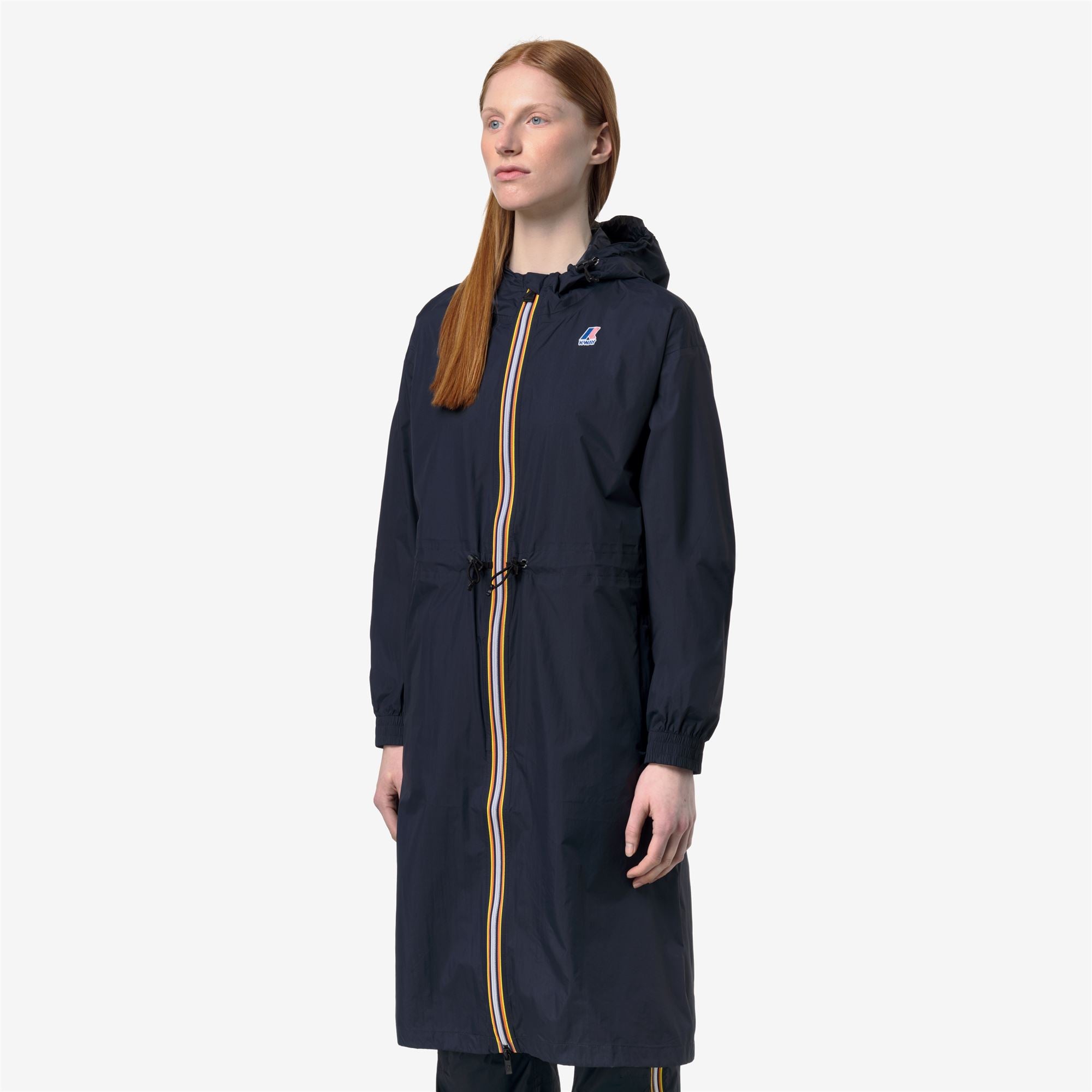 Jackets_WOMAN_LE VRAI 4.0 DELIA_3/4 Length_Blue Depth - Commercial 5