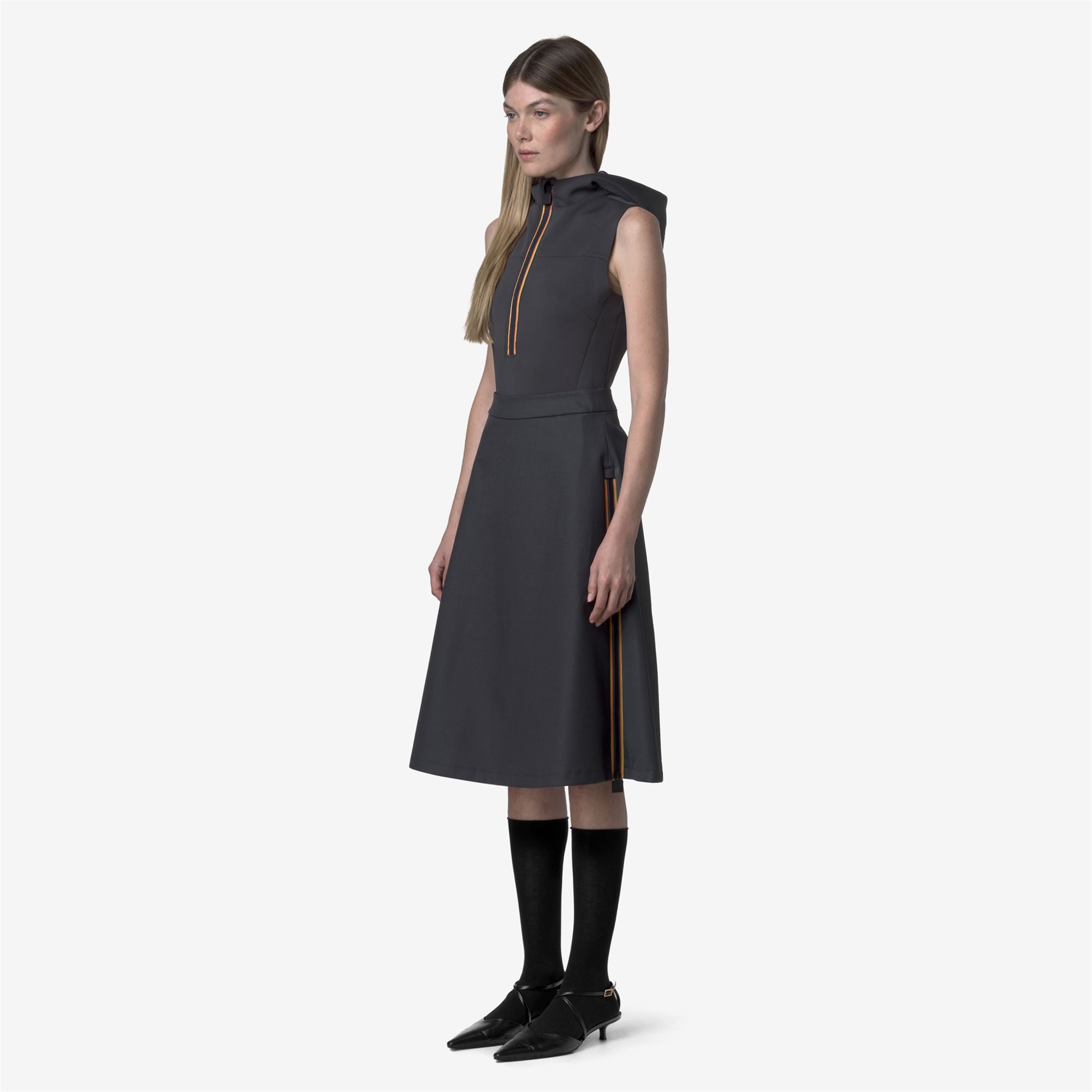 Skirts_WOMAN_SHERRY WOOL-SHINY TWILL_Longuette_Blue Night - Commercial 5