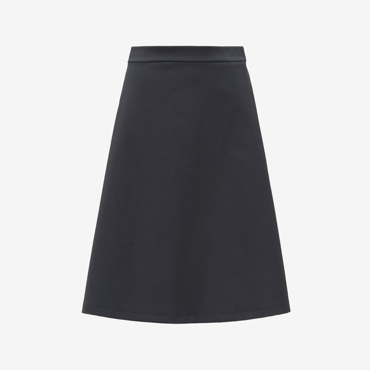 Blue Women's Midi Skirt with Wool and Satin Fabric 1