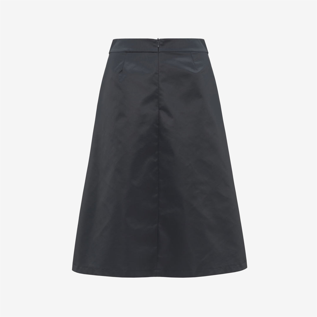 Blue Women's Midi Skirt with Wool and Satin Fabric main