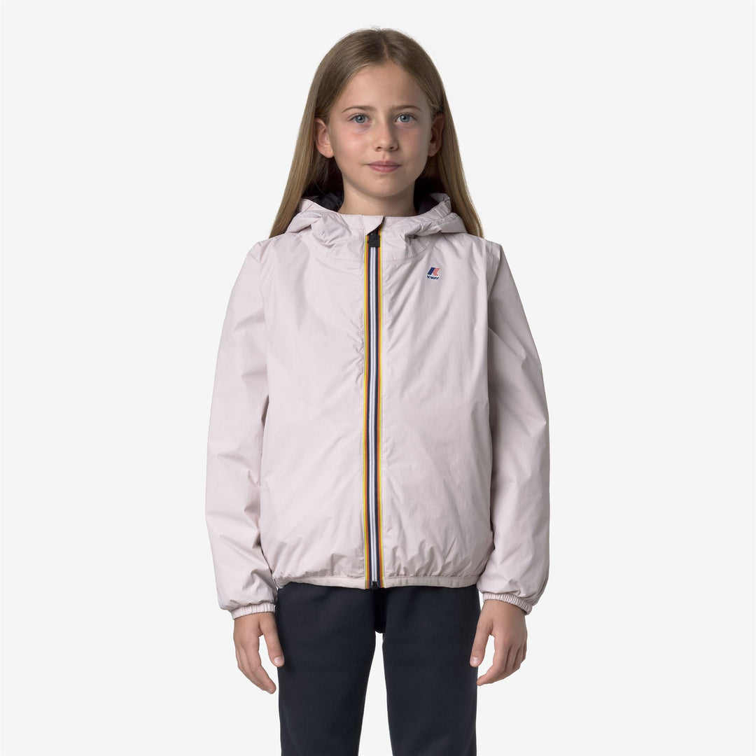 Chaqueta impermeable plegable unisex gris para niños 01