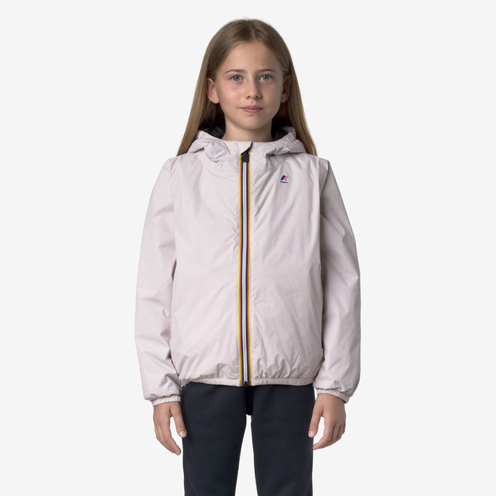 Chaqueta impermeable plegable unisex gris para niños 4
