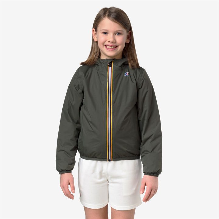 Chaqueta térmica plegable unisex para niños verde oscuro 4