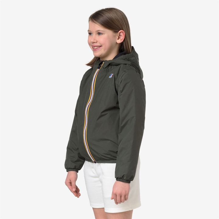 Chaqueta térmica plegable unisex para niños verde oscuro 5