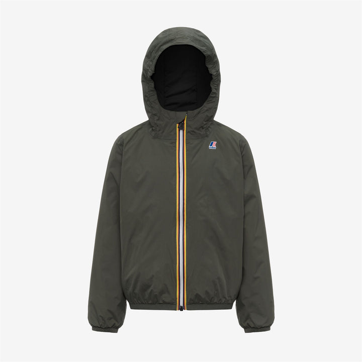 Chaqueta térmica plegable unisex para niños verde oscuro 1