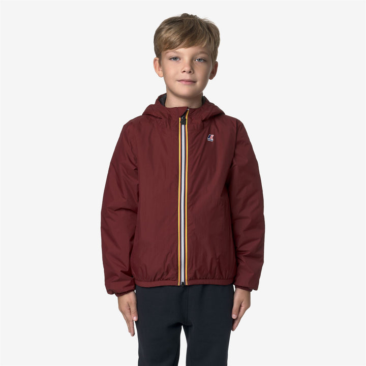 Red unisex Kids' Packable Warm Waterproof Jacket 4