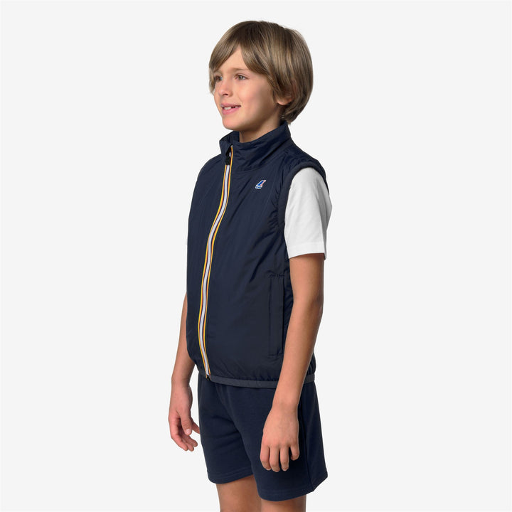 Gilet Riscaldabile Packable Unisex Bambini Blu con Tessuto Resistente alle Intemperie 5