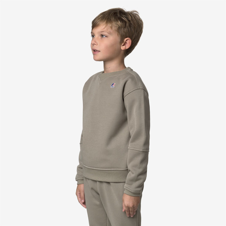 Green unisex Kids' Fleece Pull Over Sweatshirt 4