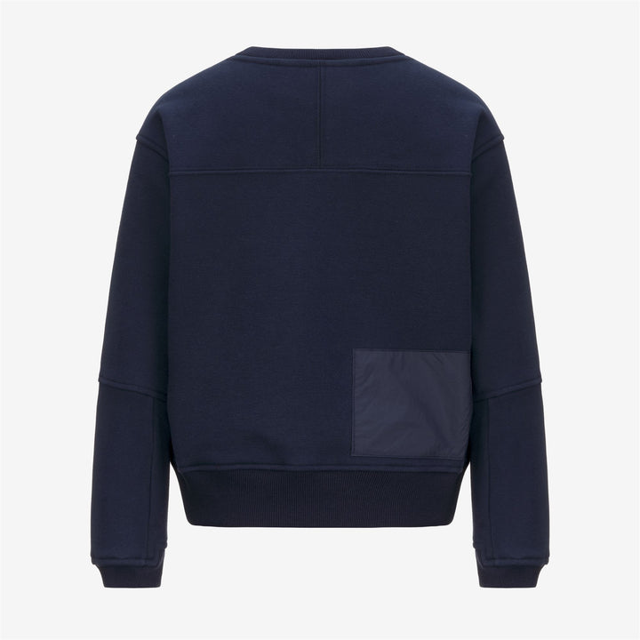 Maglione unisex blu in pile di cotone spazzolato per bambini 2