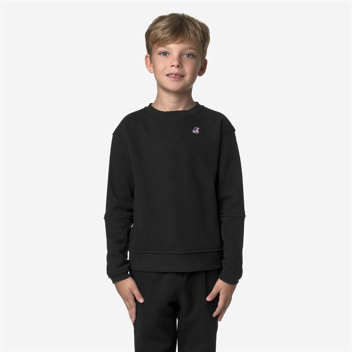 Fleece_KID UNISEX_P. NAEL BRUSHED PC_Pull Over_Black Pure - Commercial 4