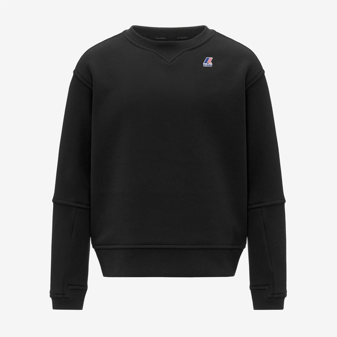 Maglione in pile unisex nero per bambini per attività all'aperto 01