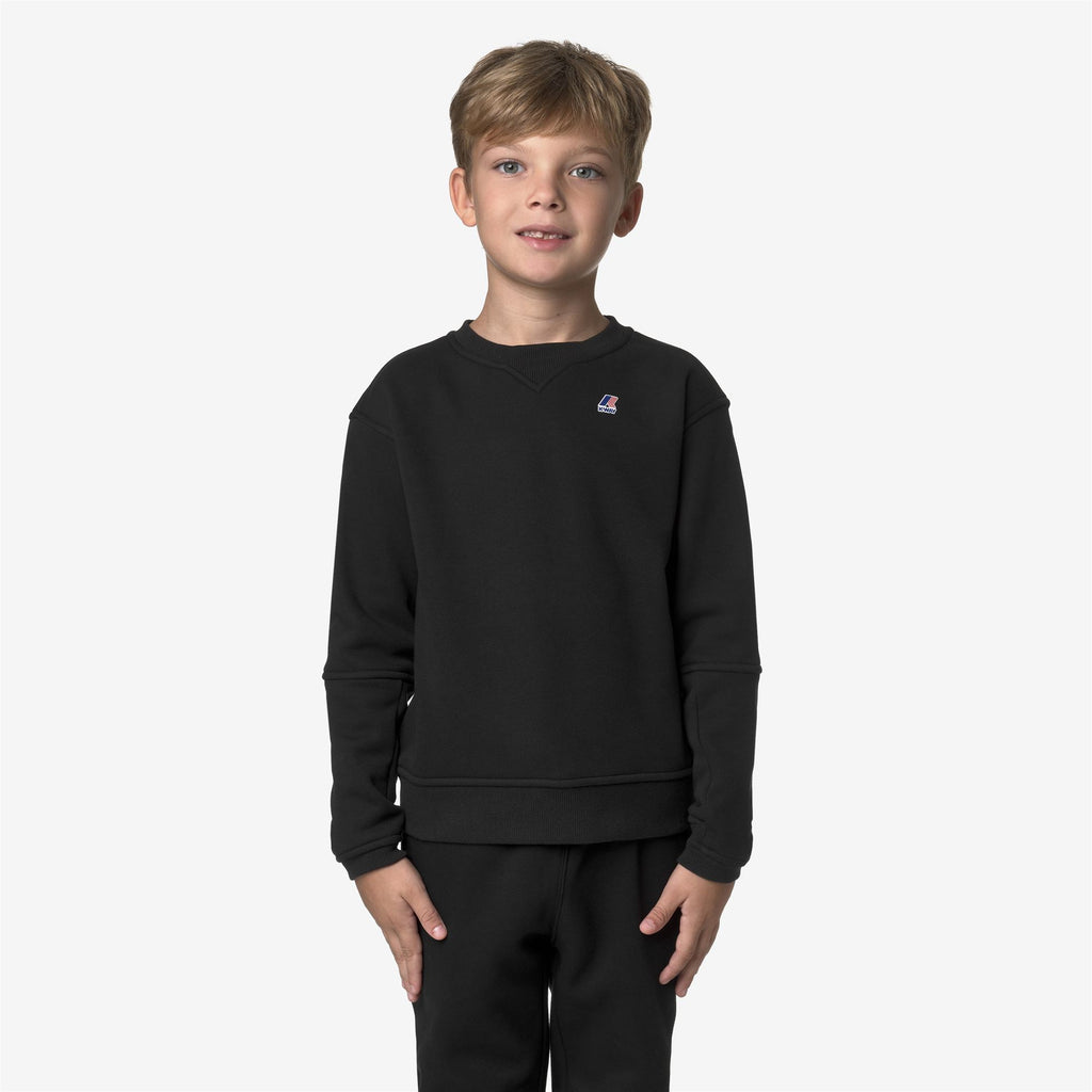Fleece_KID UNISEX_P. NAEL BRUSHED PC_Pull Over_Black Pure - Commercial 4