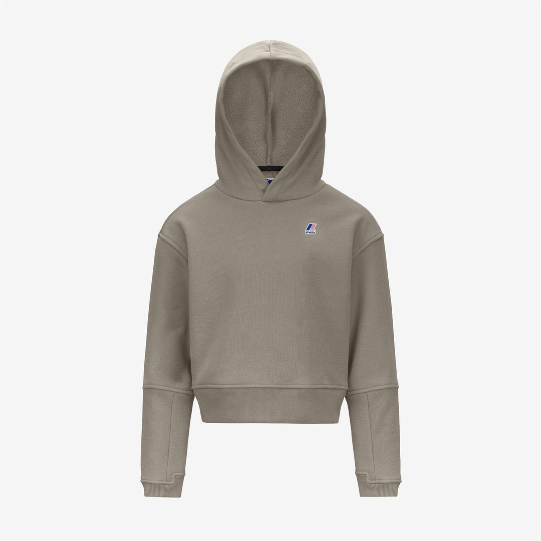 Felpa con cappuccio in pile verde per attività all'aperto da bambina 01