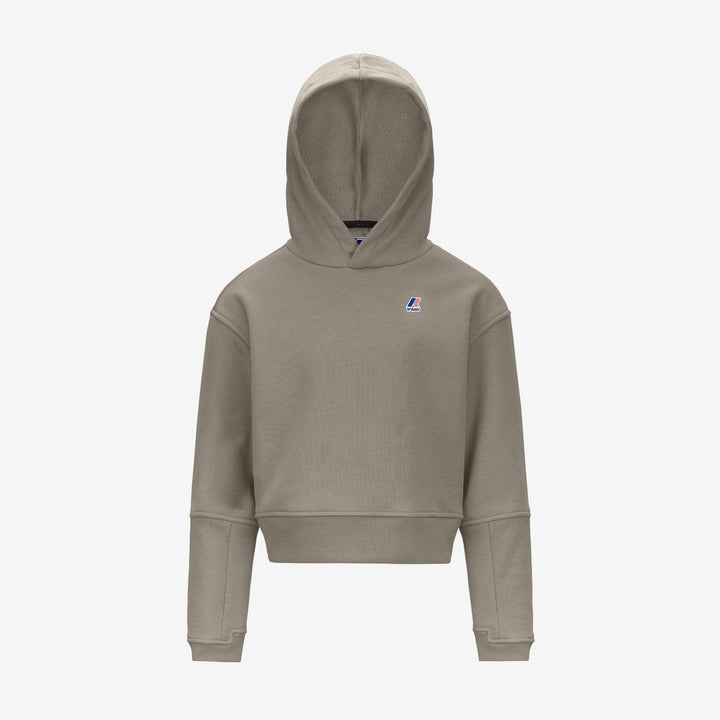 Felpa con cappuccio in pile verde per attività all'aperto da bambina 1