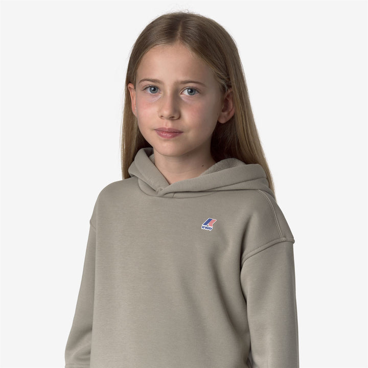 Felpa con cappuccio in pile verde per attività all'aperto da bambina 2