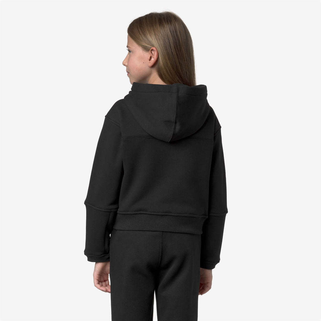Black Girl's Fleece Hoodie for Outdoor Activities main