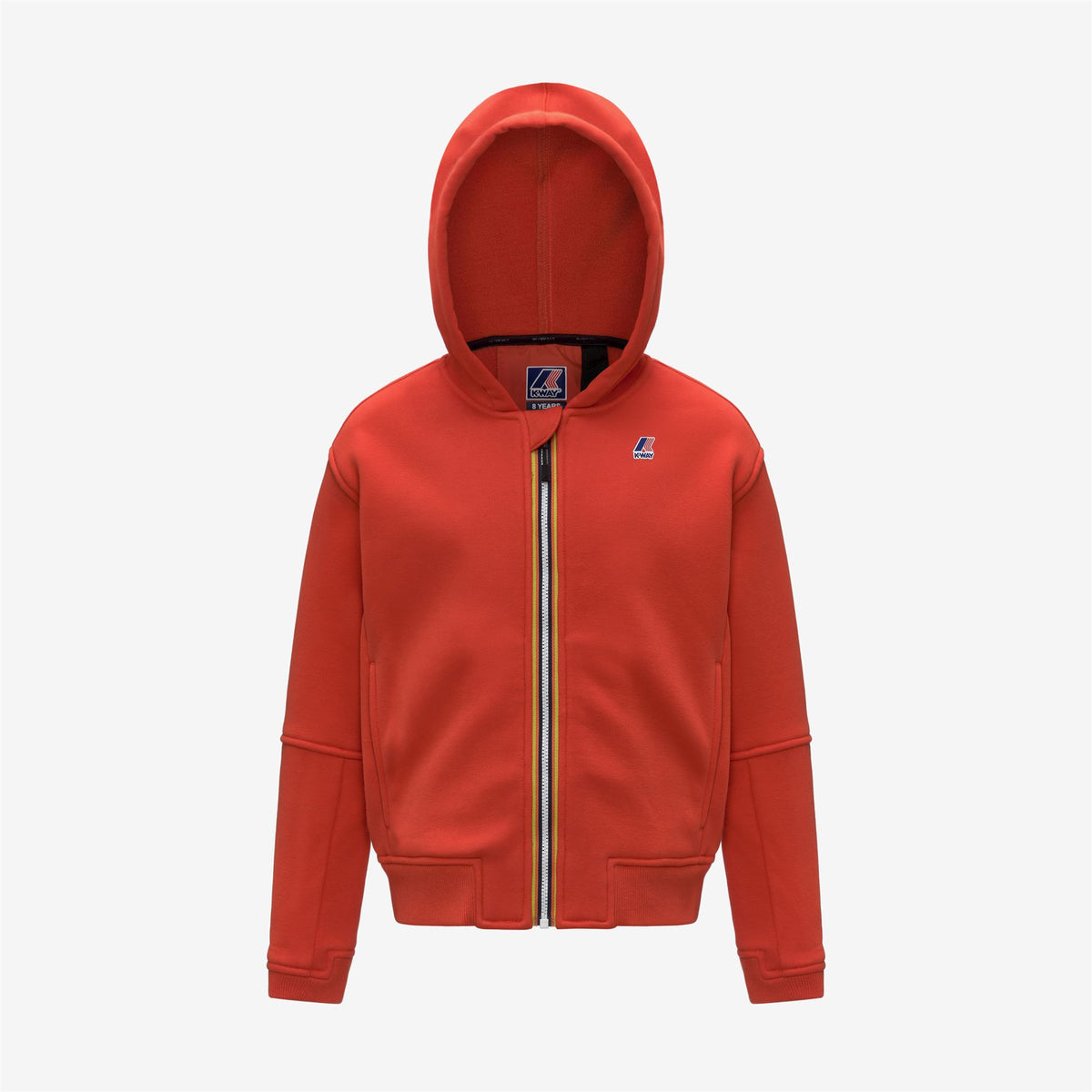 Fleece_KID UNISEX_P. PROS BRUSHED PC_Hoodie Full Zip_Orange Fiesta - Commercial 1