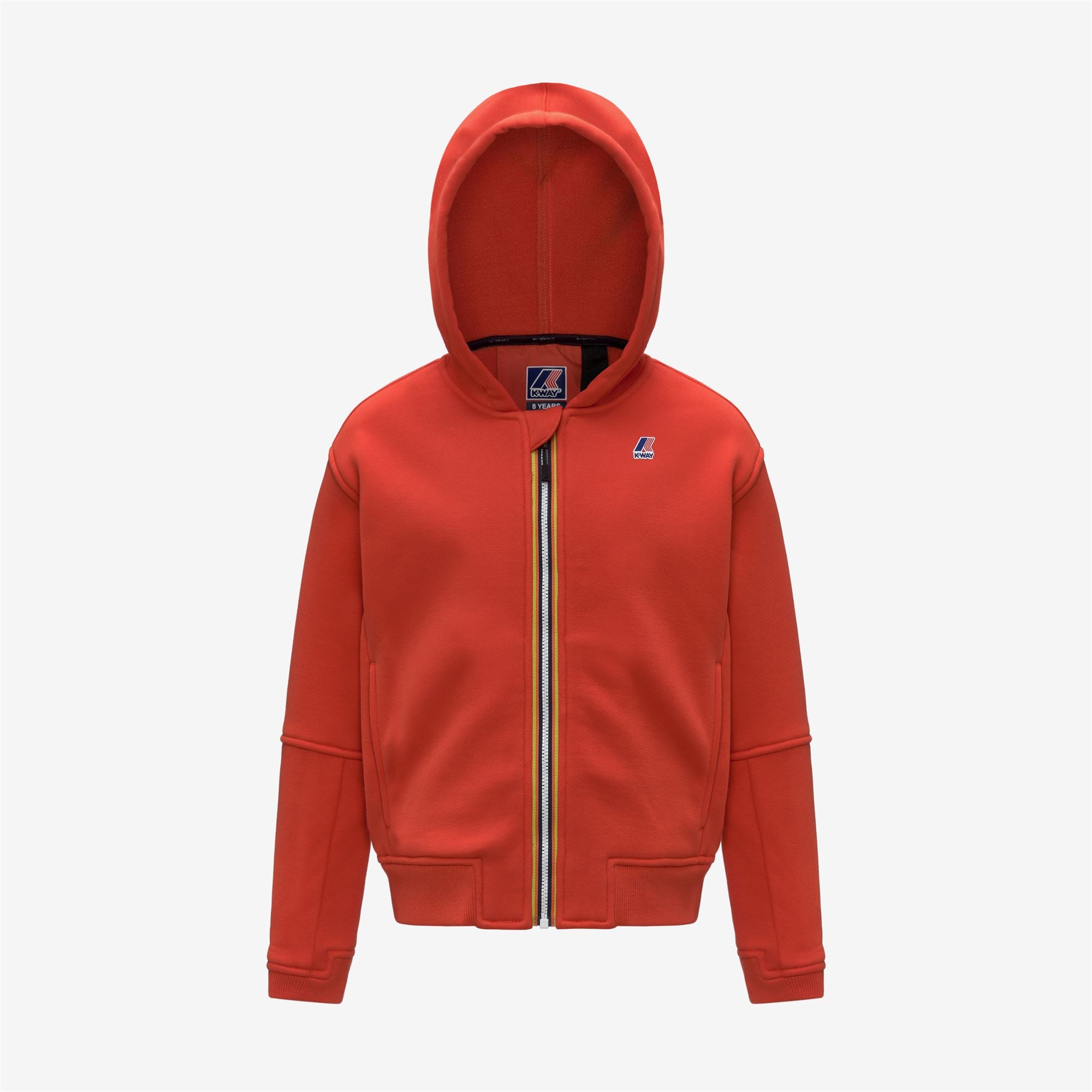 Fleece_KID UNISEX_P. PROS BRUSHED PC_Hoodie Full Zip_Orange Fiesta - Commercial 1