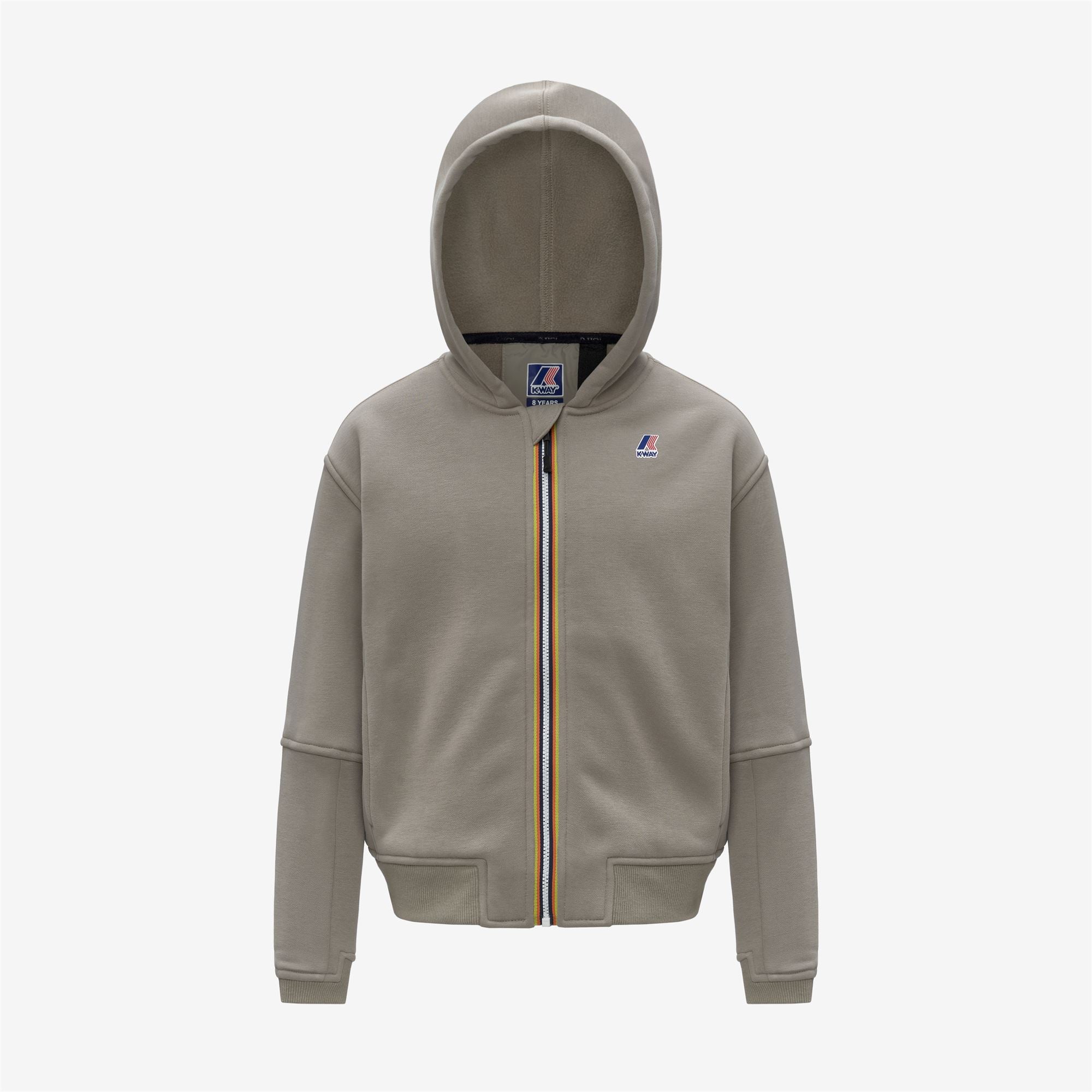 Fleece_KID UNISEX_P. PROS BRUSHED PC_Hoodie Full Zip_Green Oak - Commercial 1