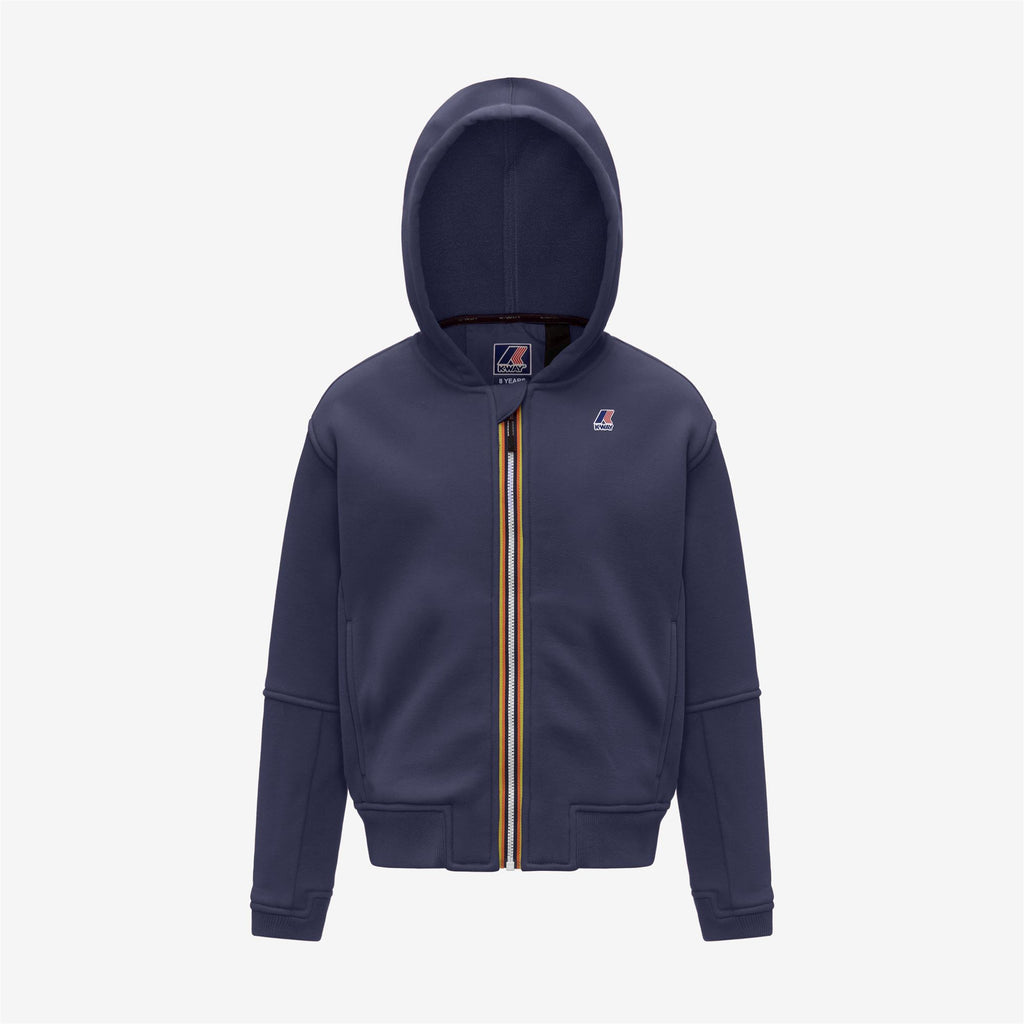 Fleece_KID UNISEX_P. PROS BRUSHED PC_Hoodie Full Zip_Blue Deep Cobalt - Commercial 1