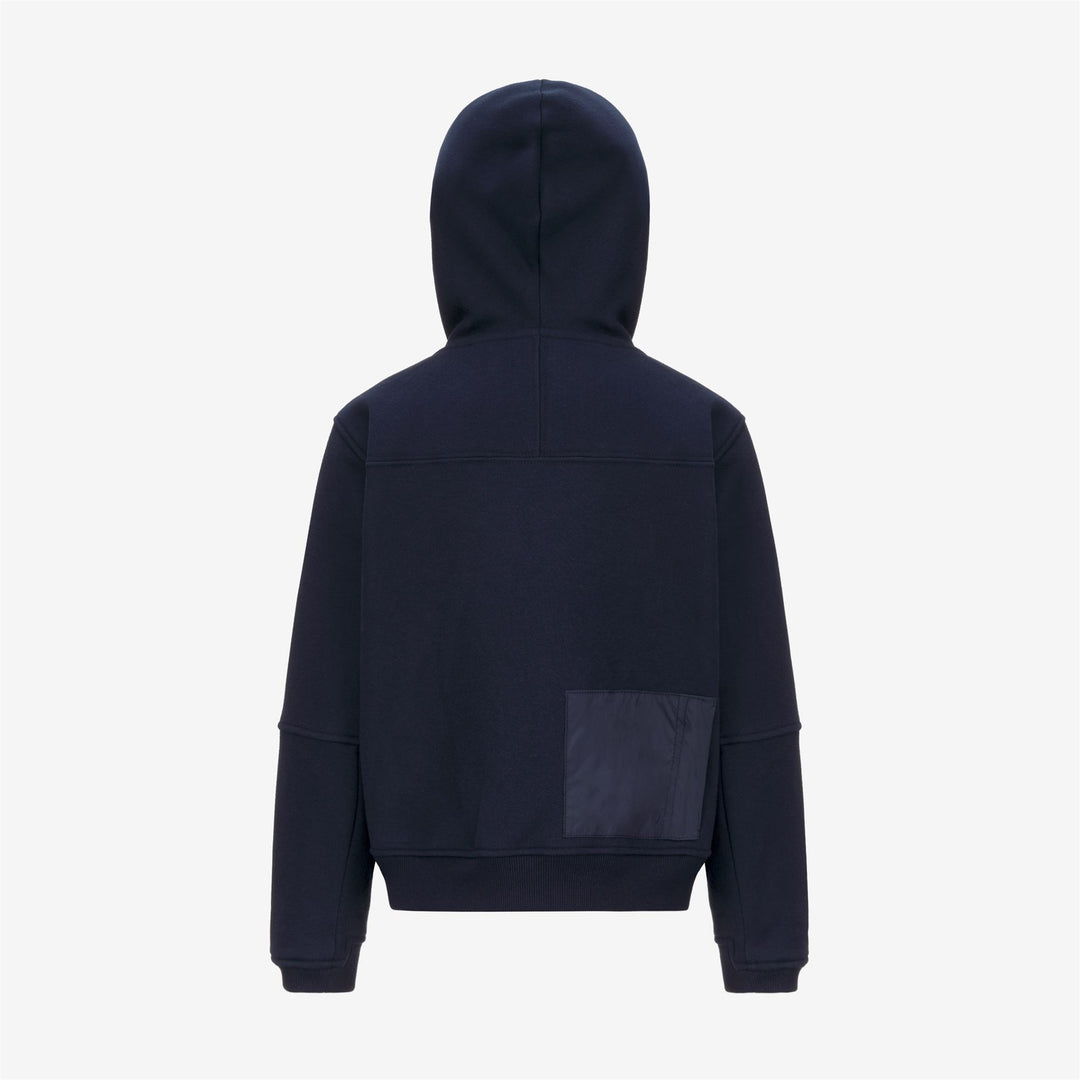 Felpa con cappuccio in pile unisex blu con cerniera intera per attività all'aperto per bambini main