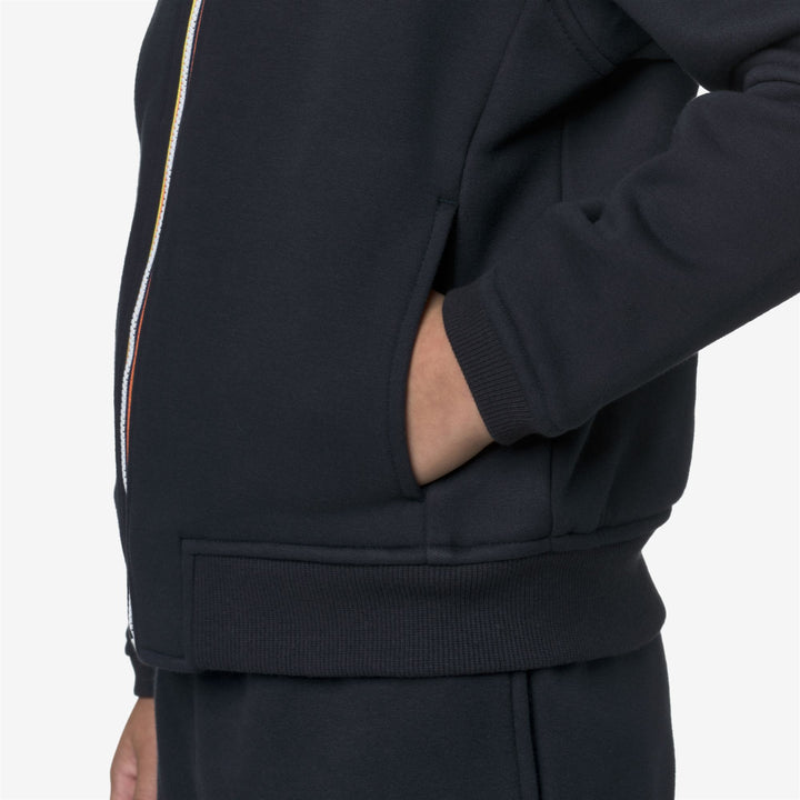 Felpa con cappuccio in pile unisex blu con cerniera intera per attività all'aperto per bambini 3