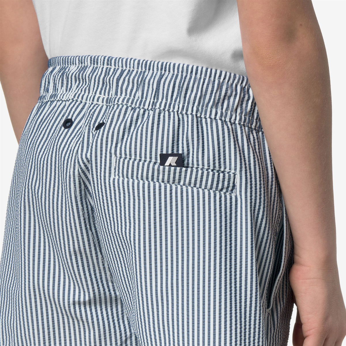 Bathing Suits_Boy_P. HAZEL STRIPES BEACH_Swimming Trunks_White - Blue Depth - Commercial 7