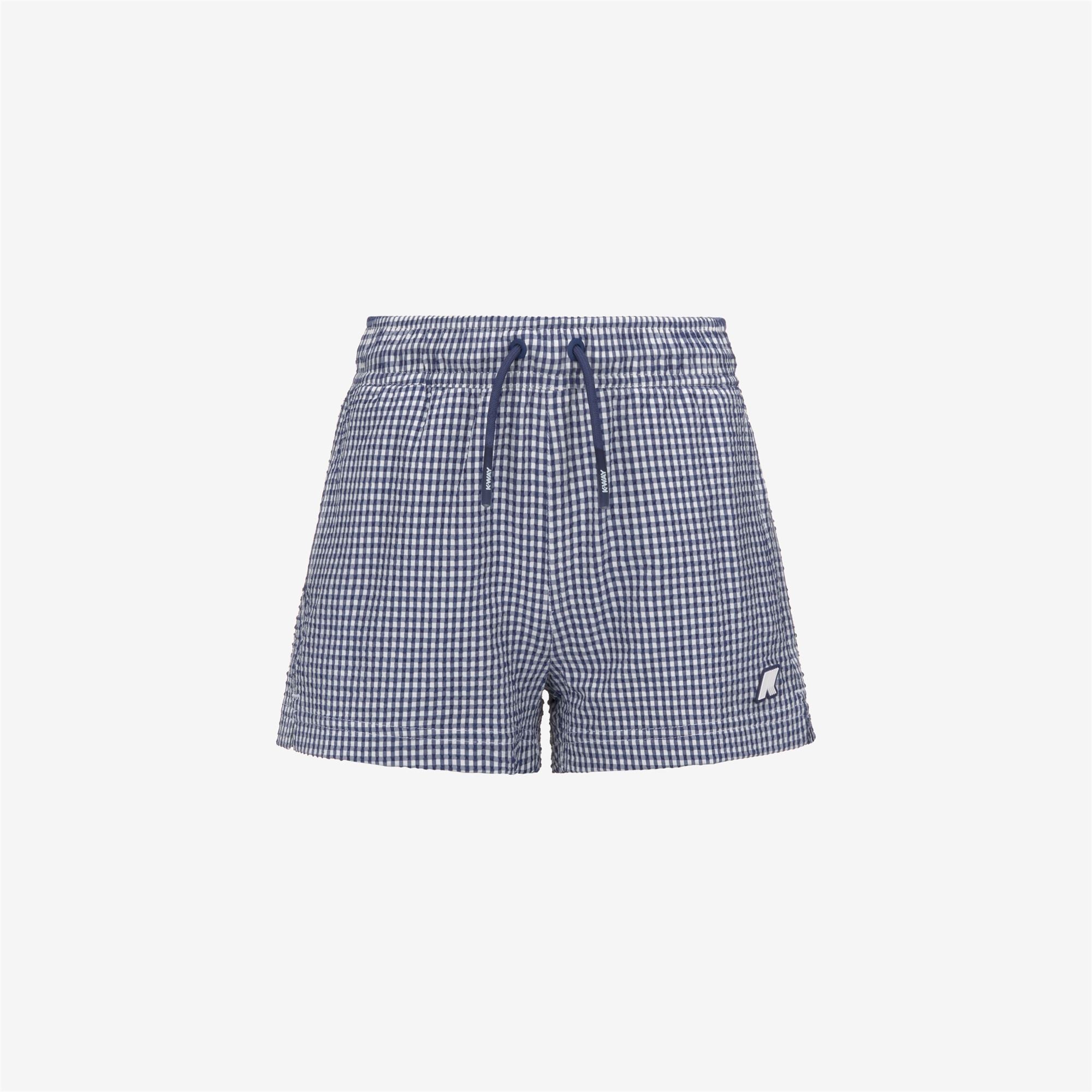 Bathing Suits_BOY_P. HAZEL CHECK BEACH_Swimming Trunks_White - Blue Deep Cobalt - Commercial 1