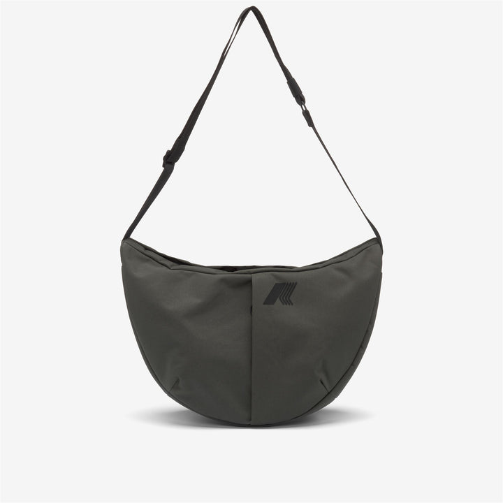 Borsa a tracolla in nylon verde da donna con tasche multiple 1