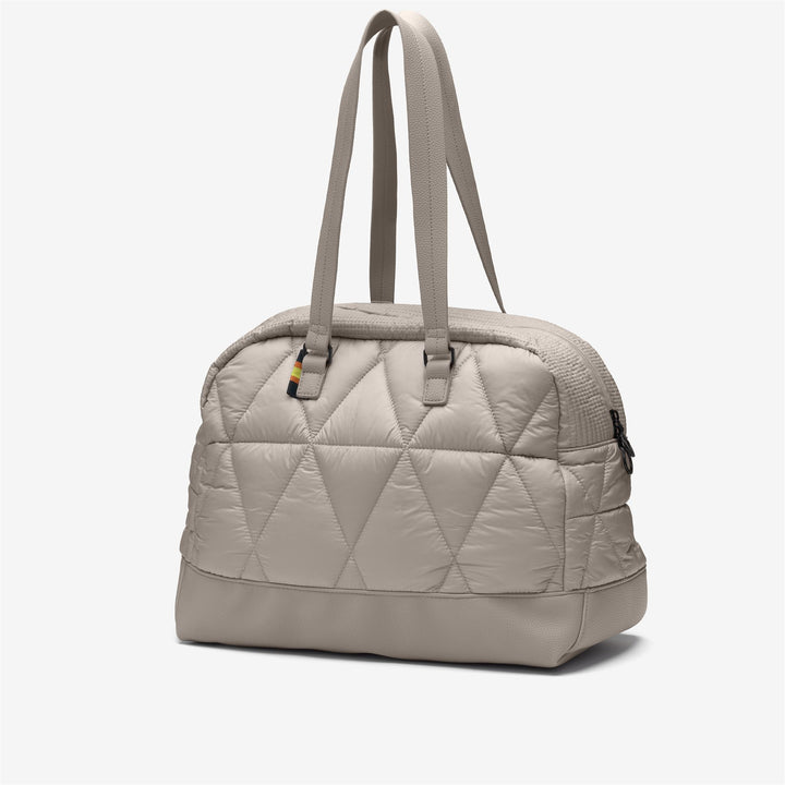 Borsa tote unisex beige trapuntata con interno imbottito e tasche 2
