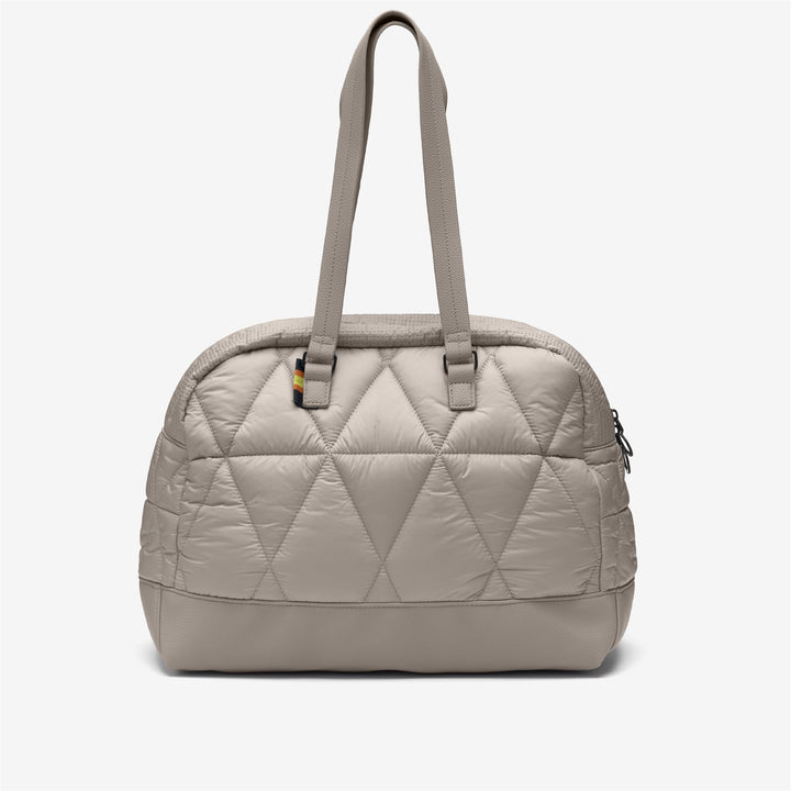 Borsa tote unisex beige trapuntata con interno imbottito e tasche 1