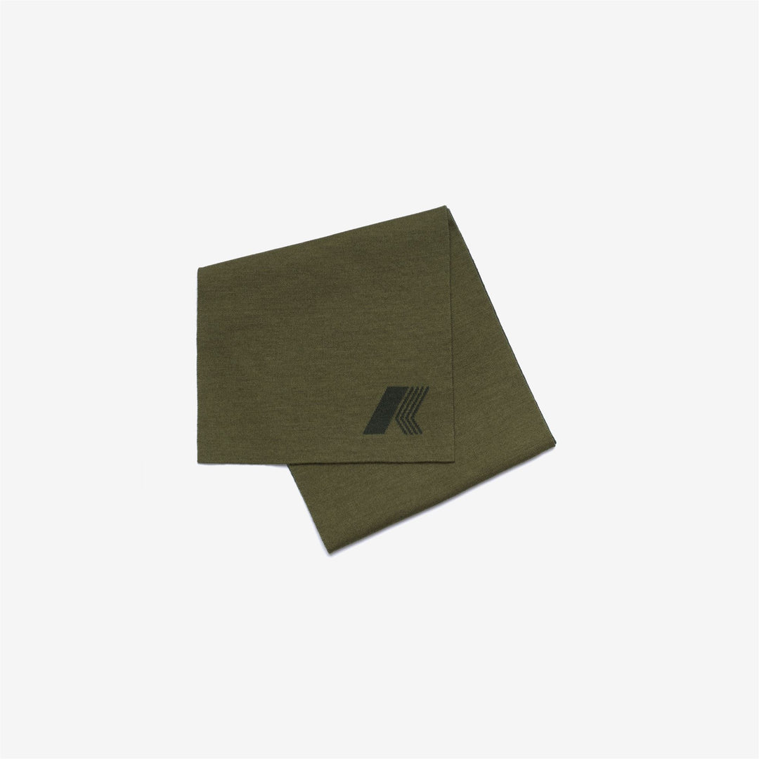 Green oak Unisex Reversible Knit Scarf with Jacquard Logo 01