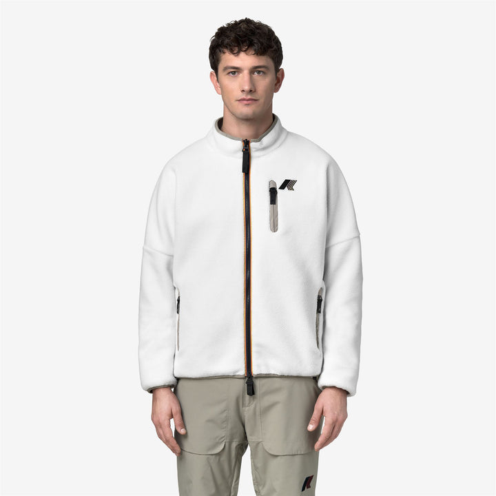 BESSANNE SHERPA Felpe Giacca Unisex White G-Green Oak 1