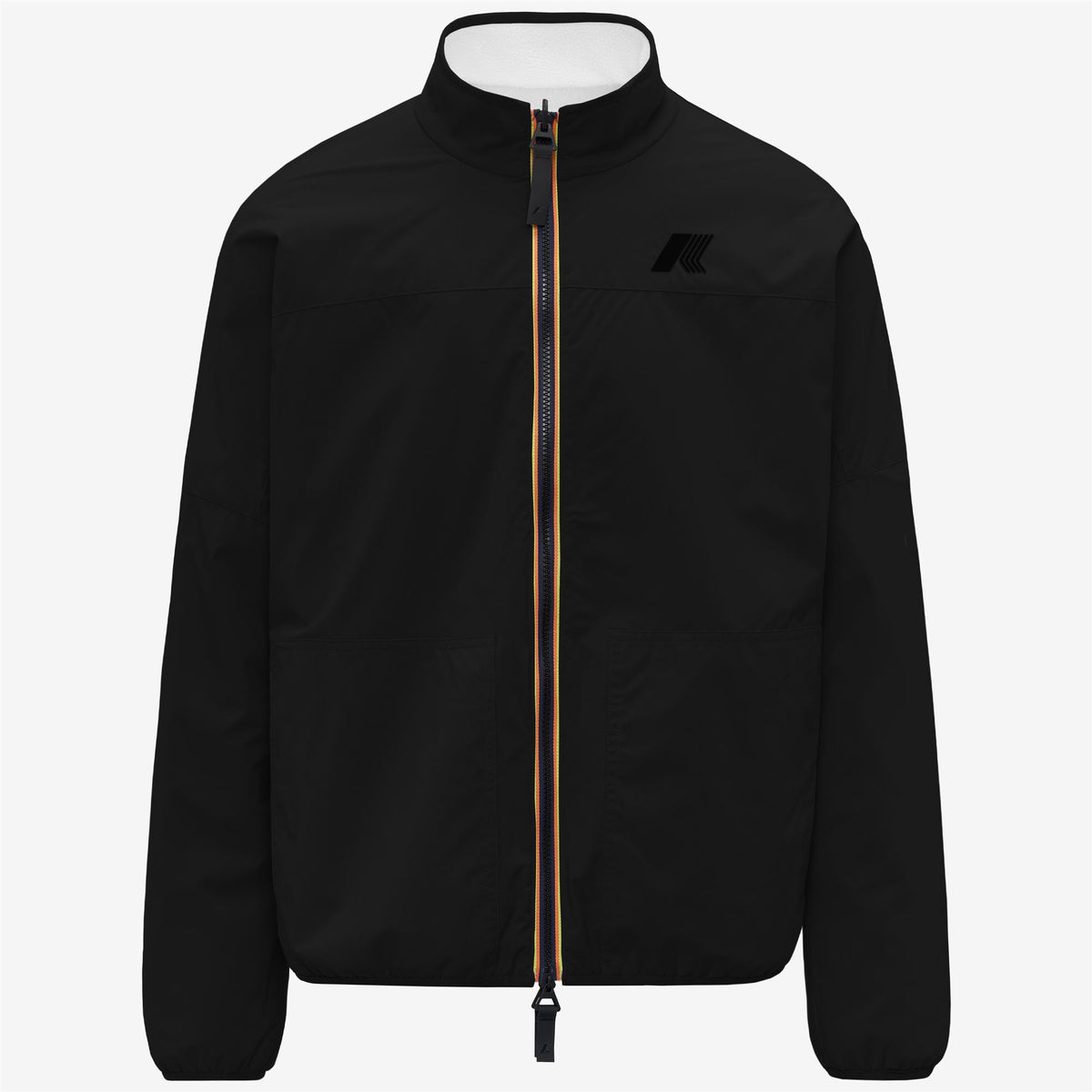 Fleece_UNISEX_BESSANNE SHERPA_Jacket_White G - Black - Commercial 2
